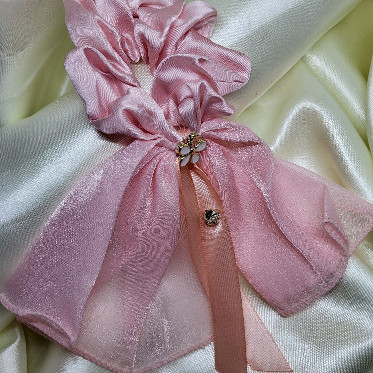 Bow Tail Hair Scrunchies For Women