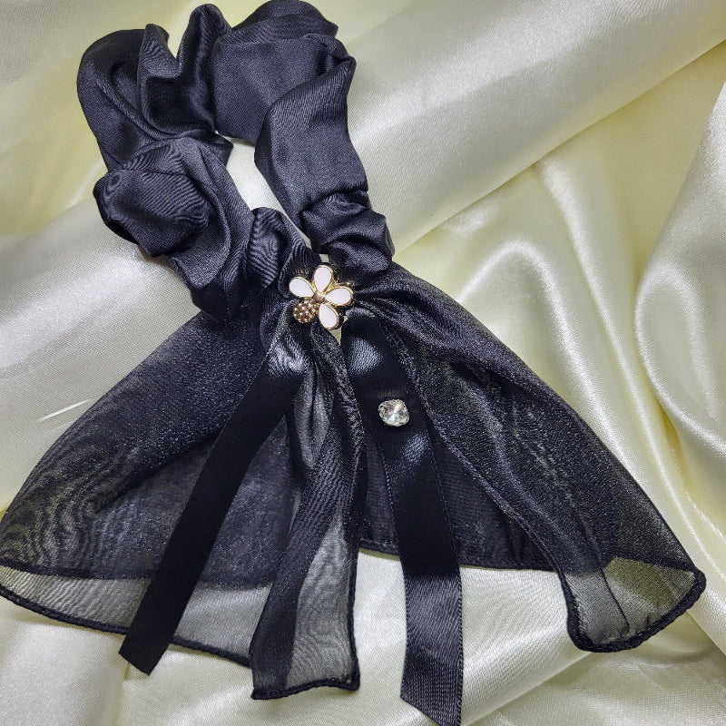 Bow Tail Hair Scrunchies For Women