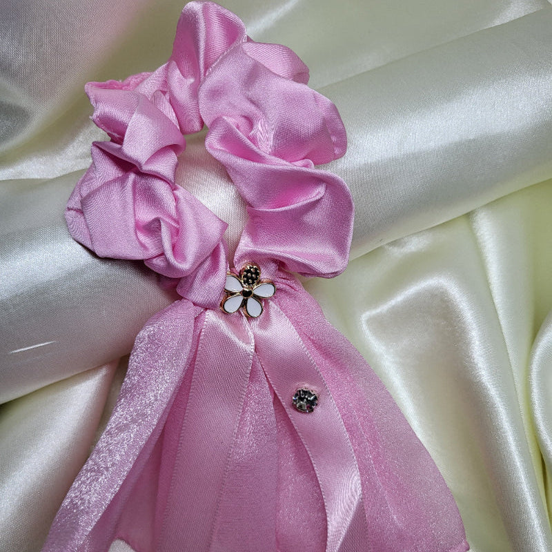 Bow Tail Hair Scrunchies For Women