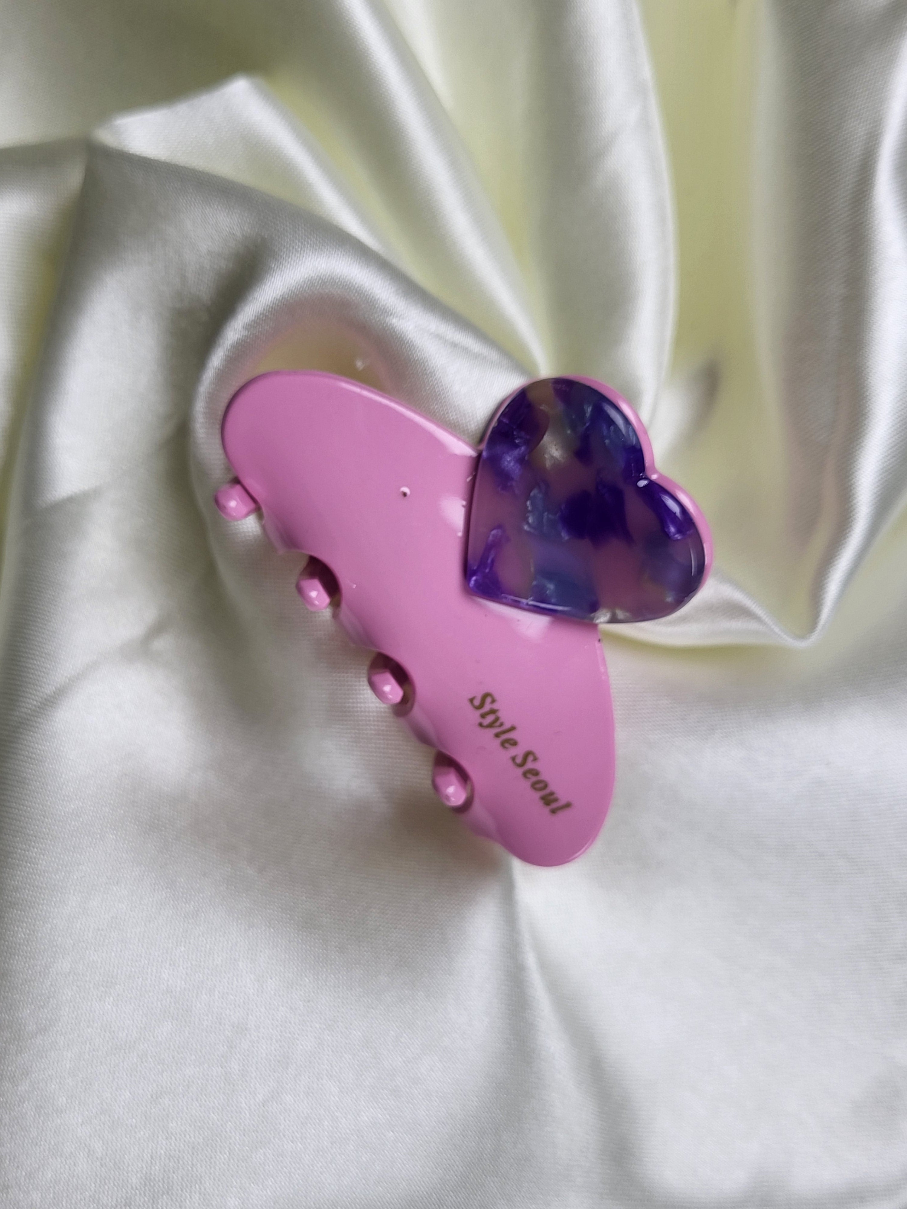 Premium Heart Shape Claw Clips for Women and Girls