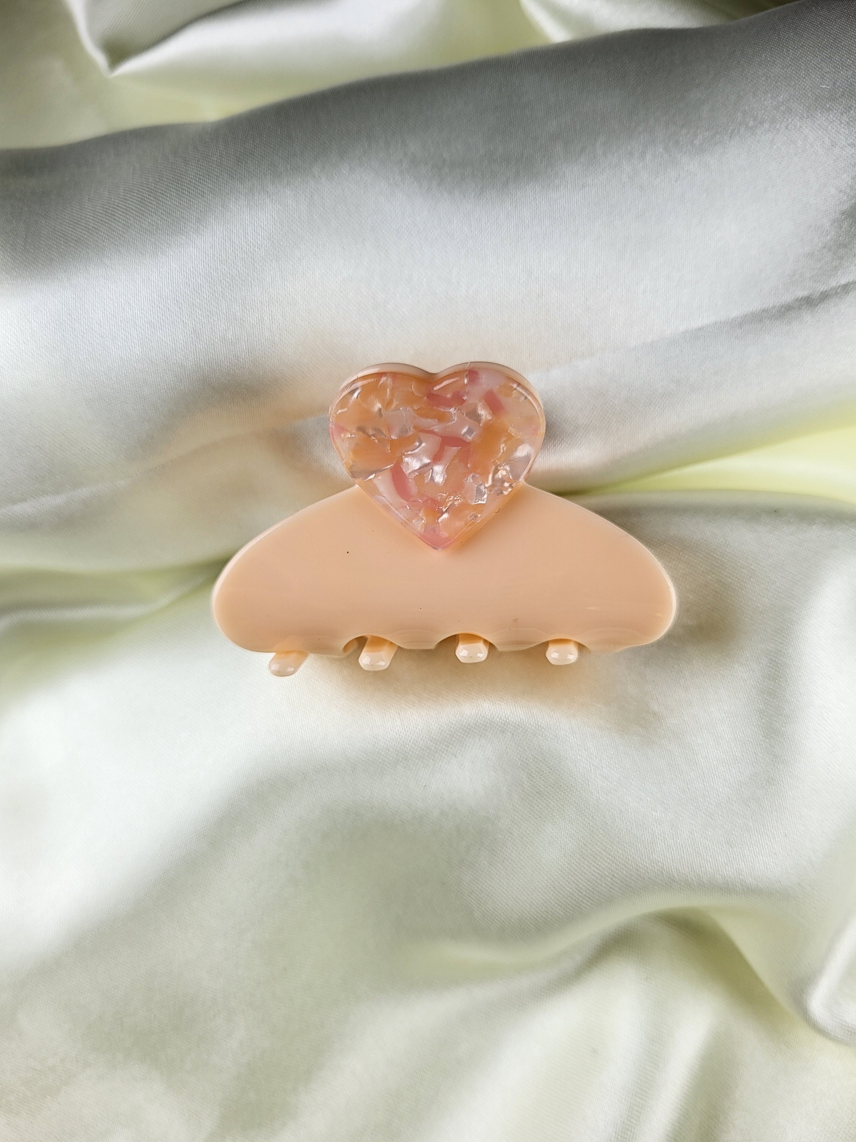Premium Heart Shape Claw Clips for Women and Girls
