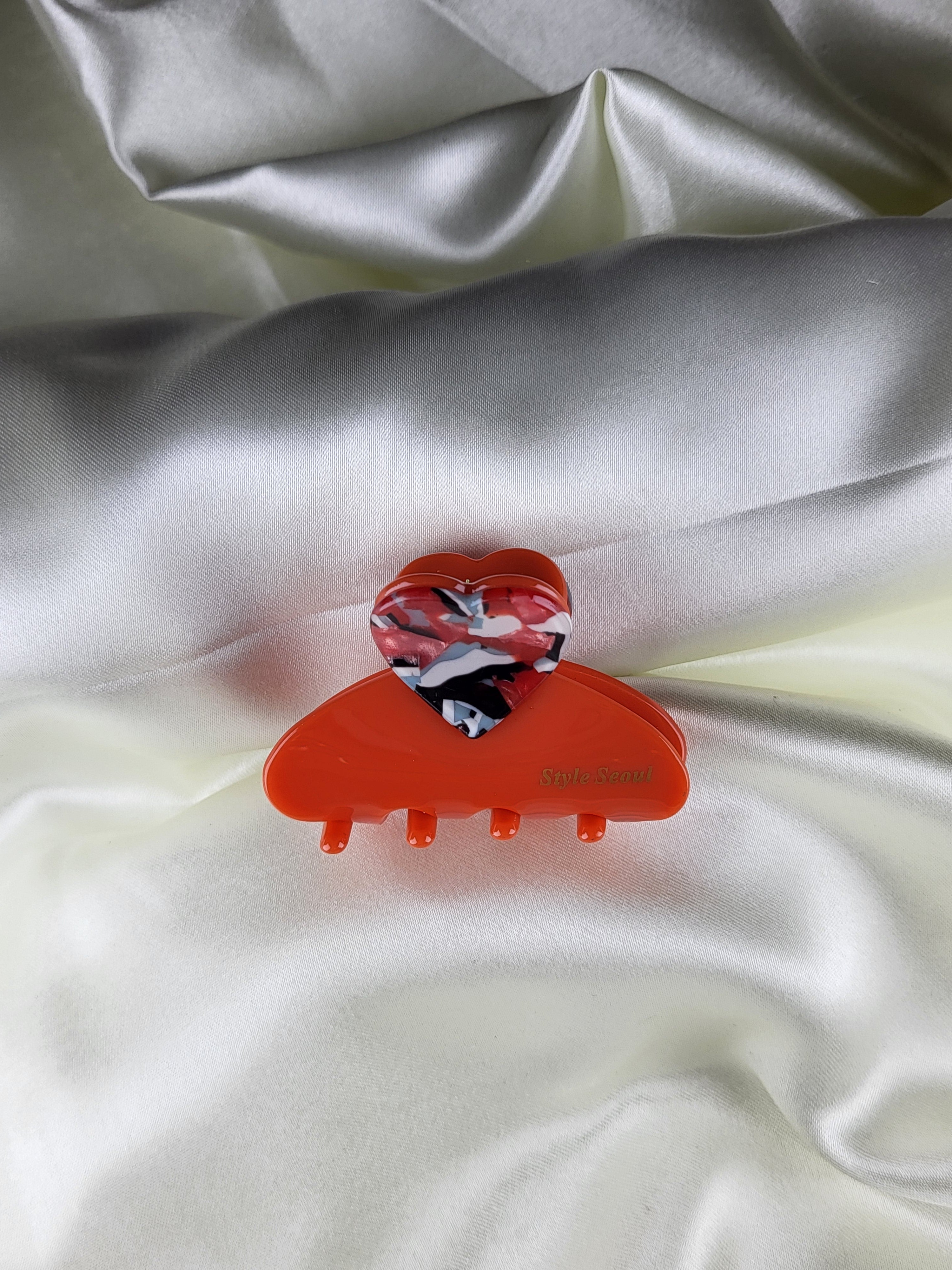Premium Heart Shape Claw Clips for Women and Girls