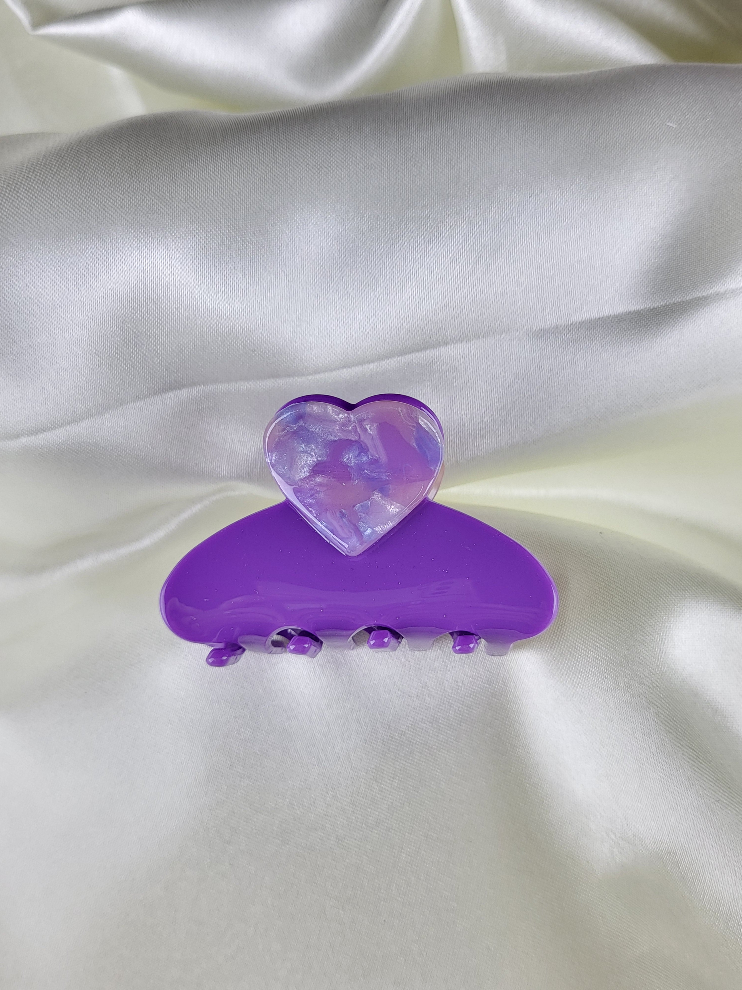 Premium Heart Shape Claw Clips for Women and Girls