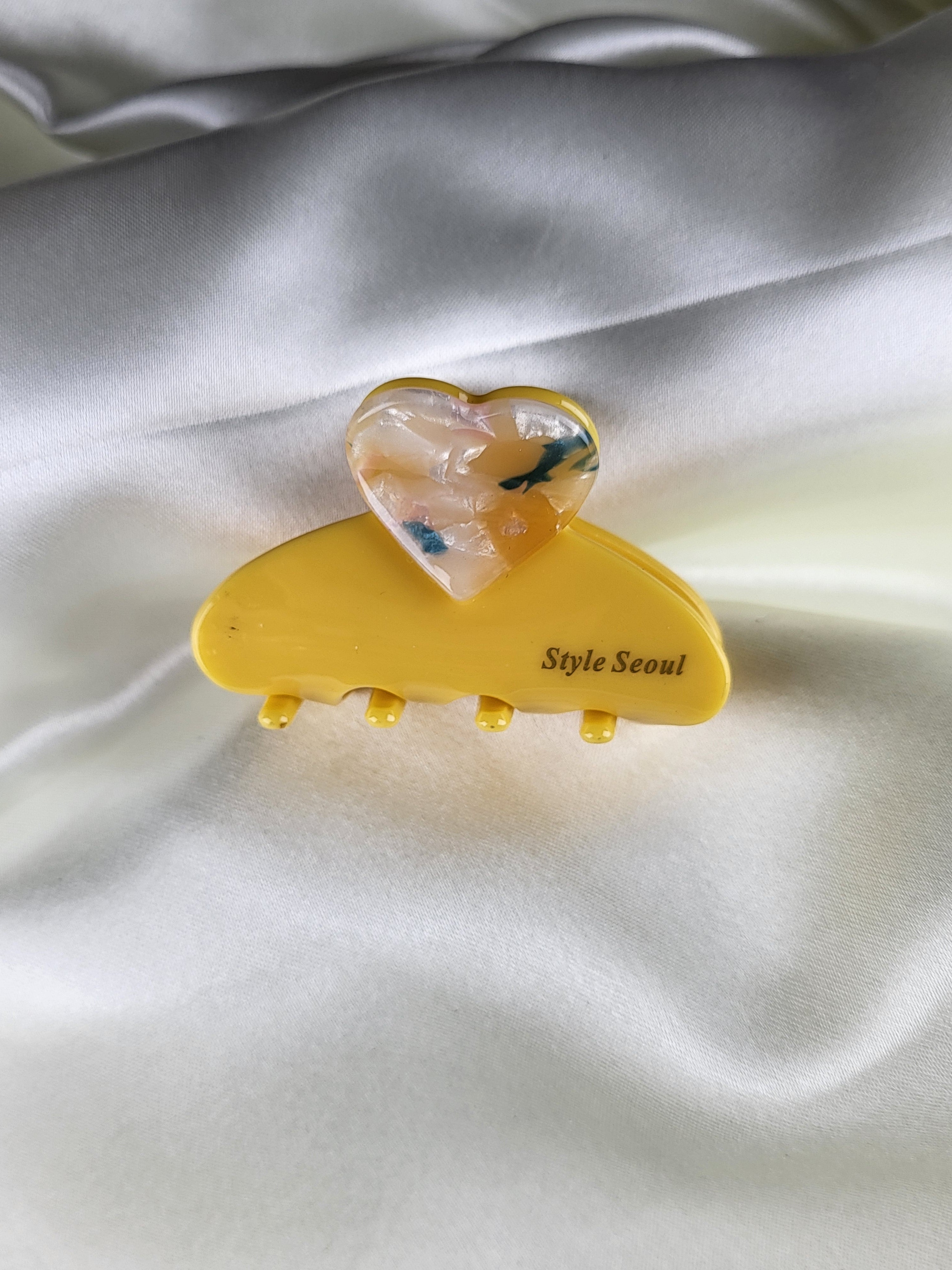 Premium Heart Shape Claw Clips for Women and Girls