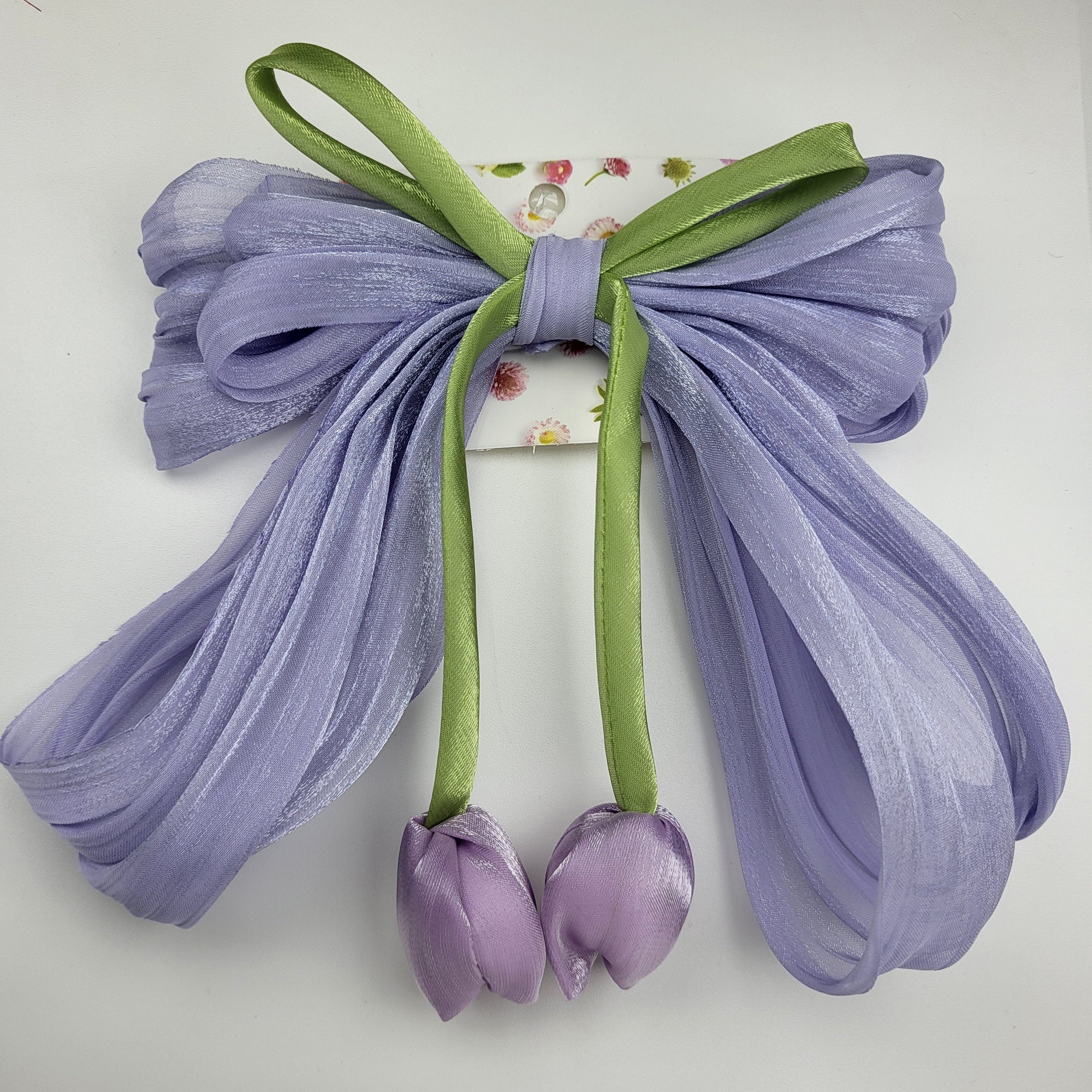 Korean Tulip Design Hair Bow Clip