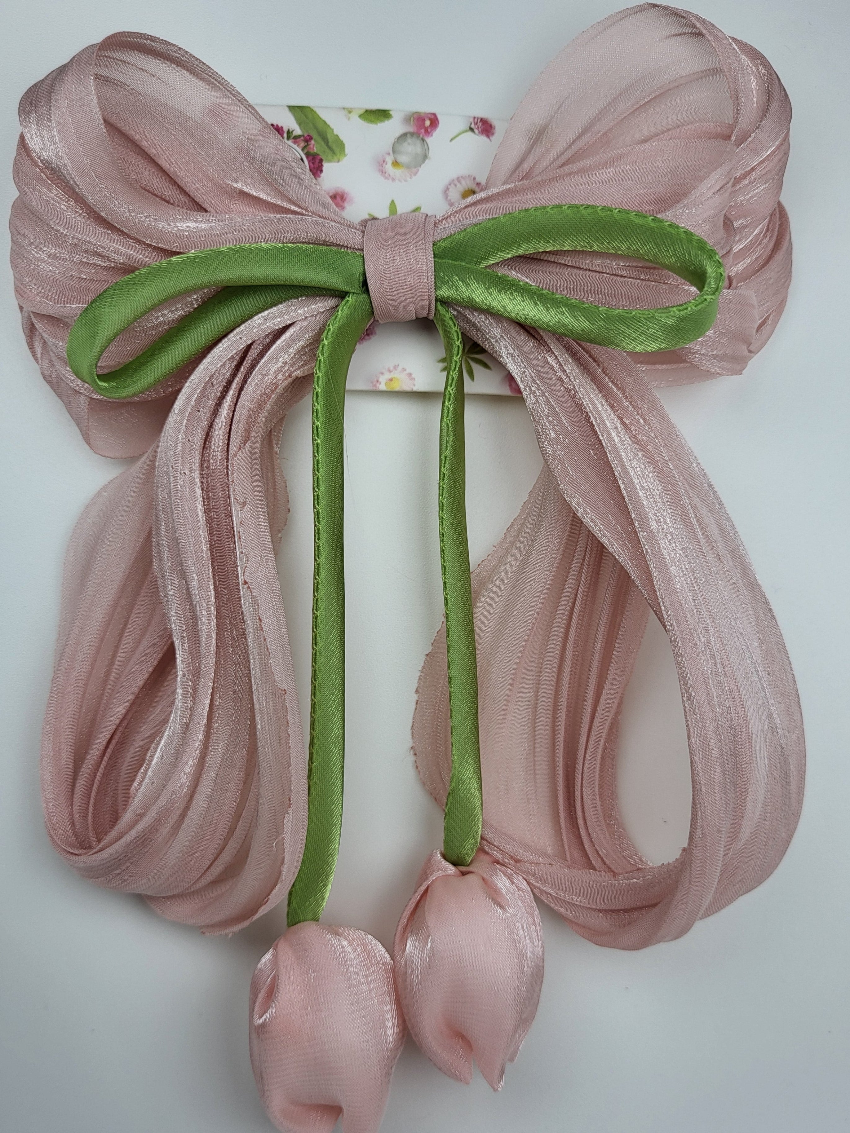 Korean Tulip Design Hair Bow Clip
