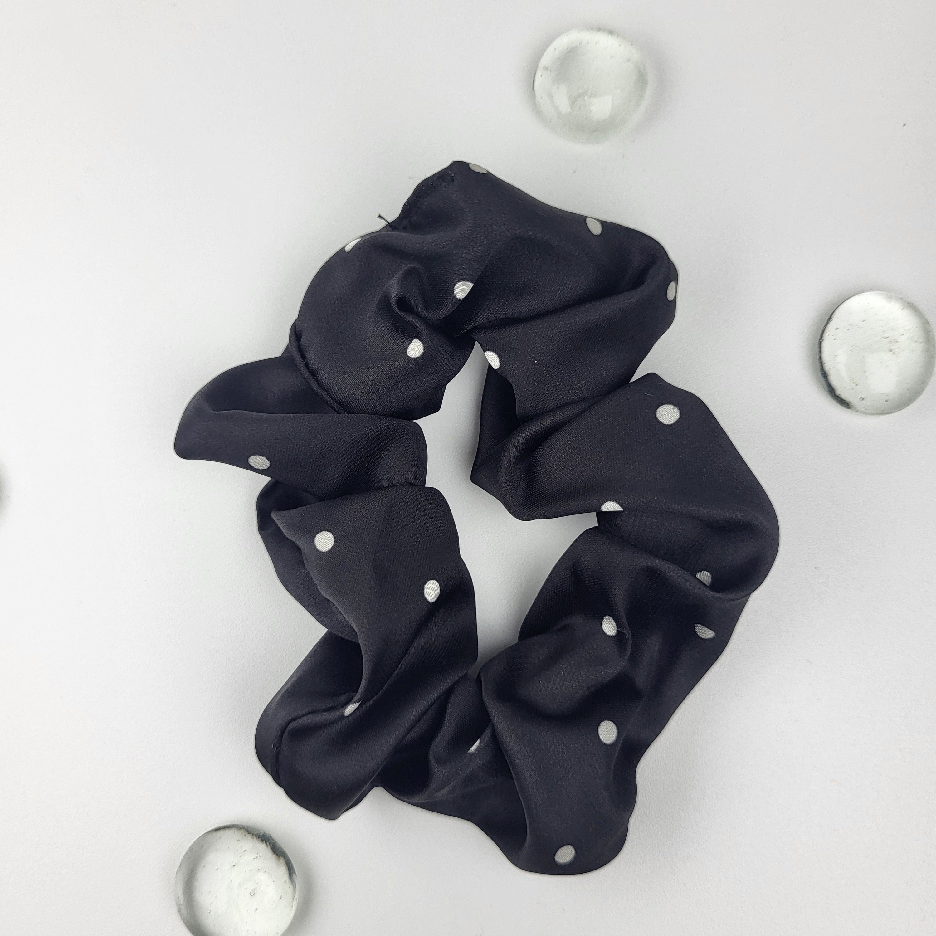 stylish Satin polka dot Hair Scrunchies for Woman or girls