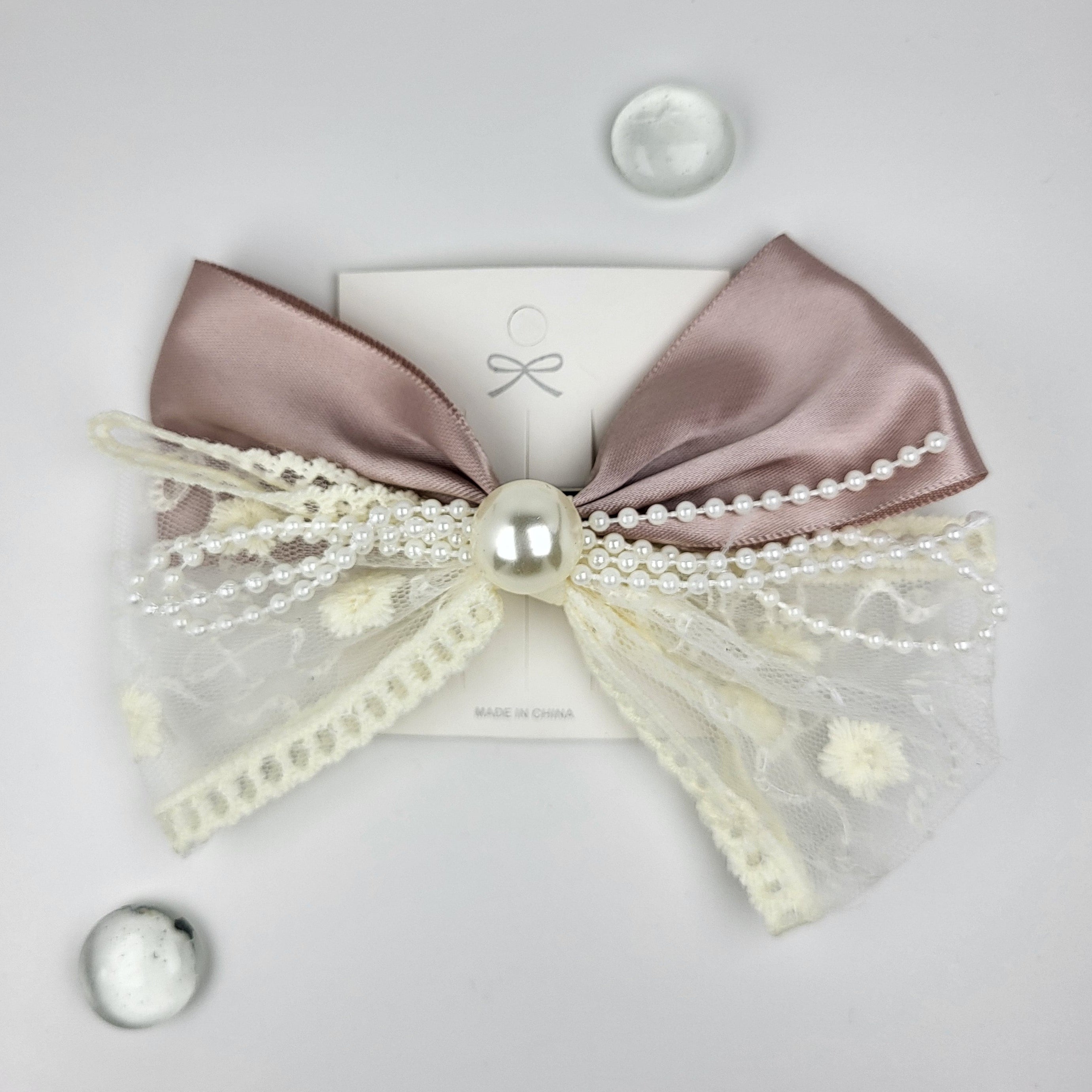 Premium Fancy Satin hair alligator clip