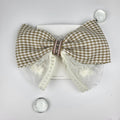 Korean Houndstooth Bow Alligator Hair Clips with Lace