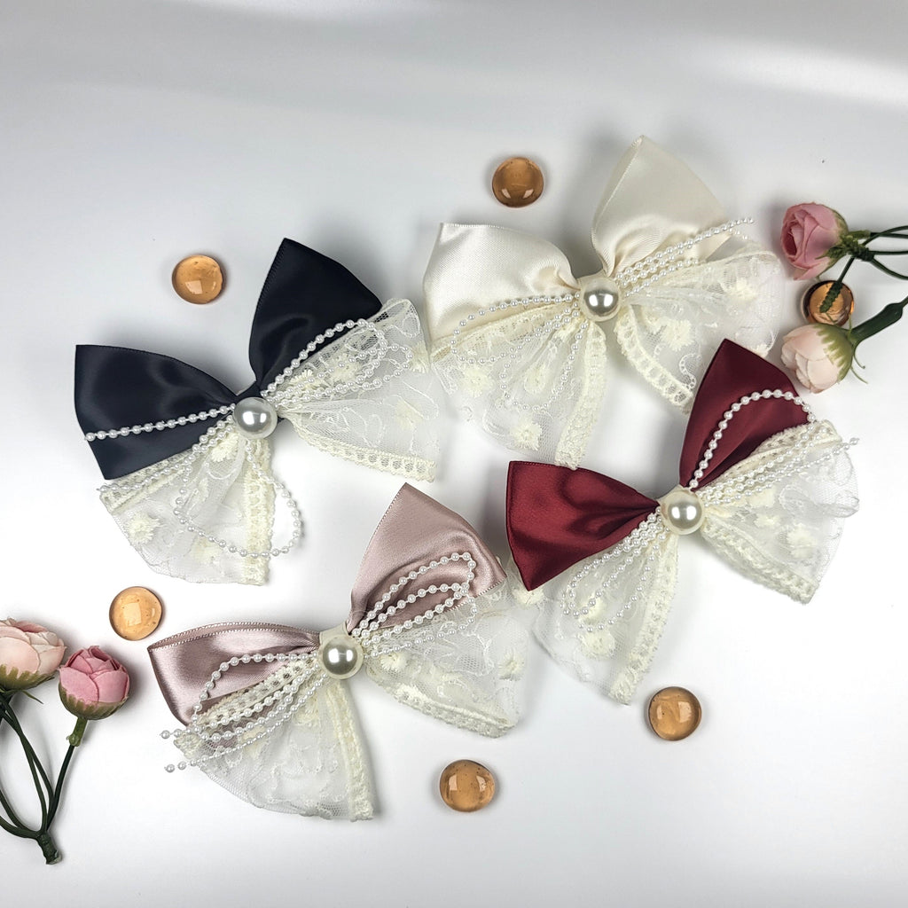 Premium Fancy Satin hair alligator clip