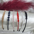 STYARAA Crystal Beaded Floral Hair Bands for Women & Girls