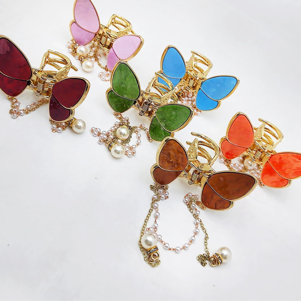 Styaraa Premium party wear Butterfly Hair claw clips