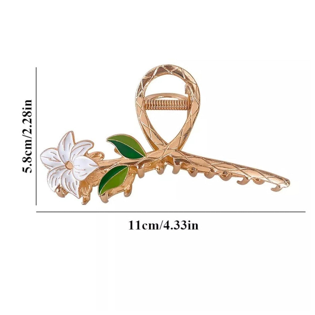 Large Metal Flower Claw Clips| Strong Grip, Non-Breakable Stylish Hair Clutches for Women & Girls