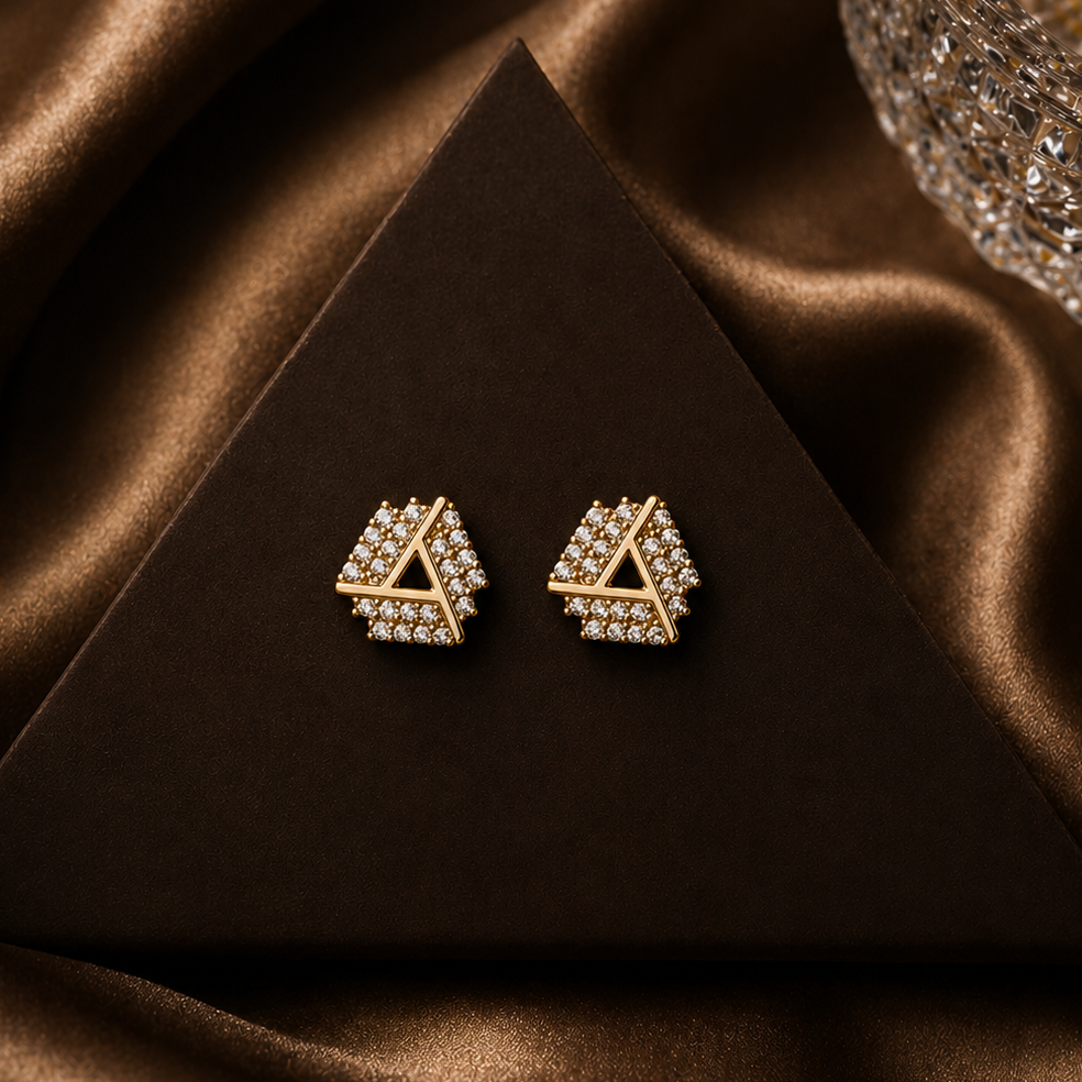 STYARAA Geometric Luxe Studs
