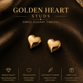 Golden Heart Studs ✨