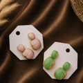 Marble chic ear rings