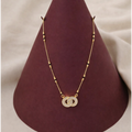STYARAA Anti-Tarnish Double Circle Pendant Necklace - Mangalsutra