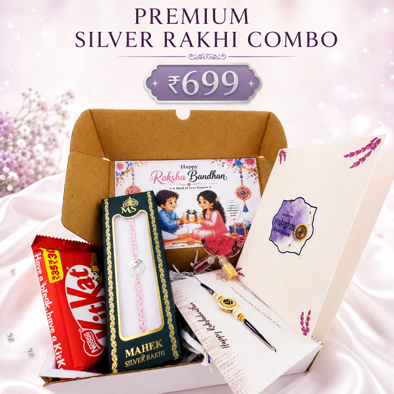 Rakhi Combo New 6 Silver