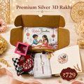 3D Silver Rakhi Combo 10