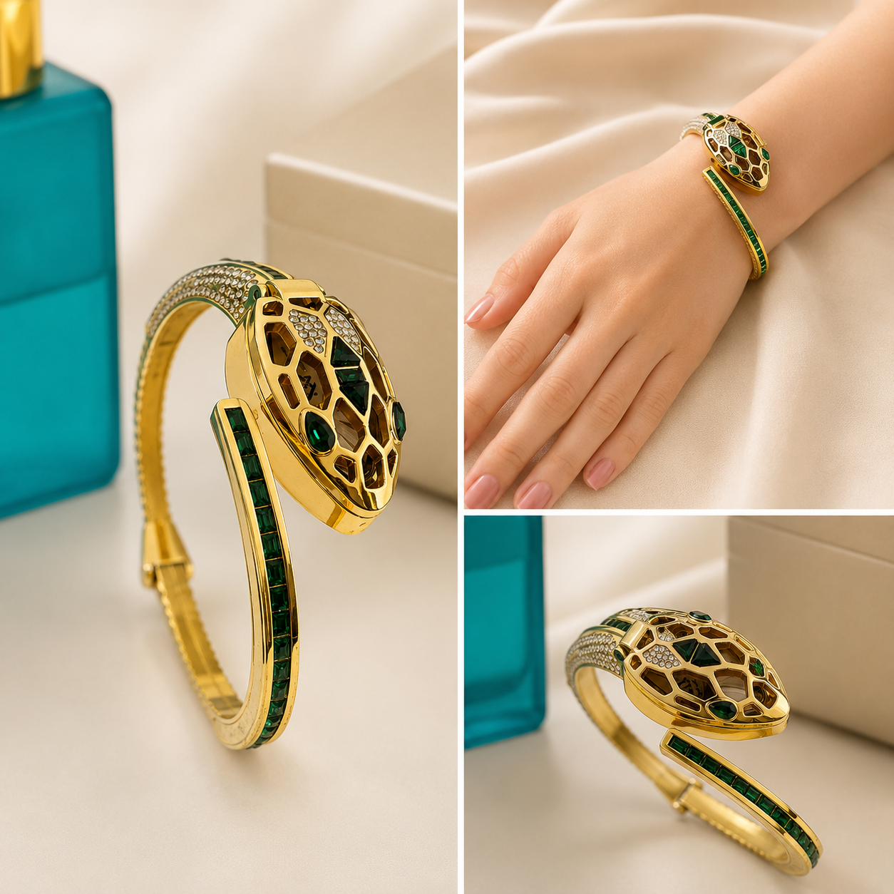 Gold Snake watch kada – 2.6 Inch