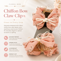 Big Size Floral Bow Claw Clip