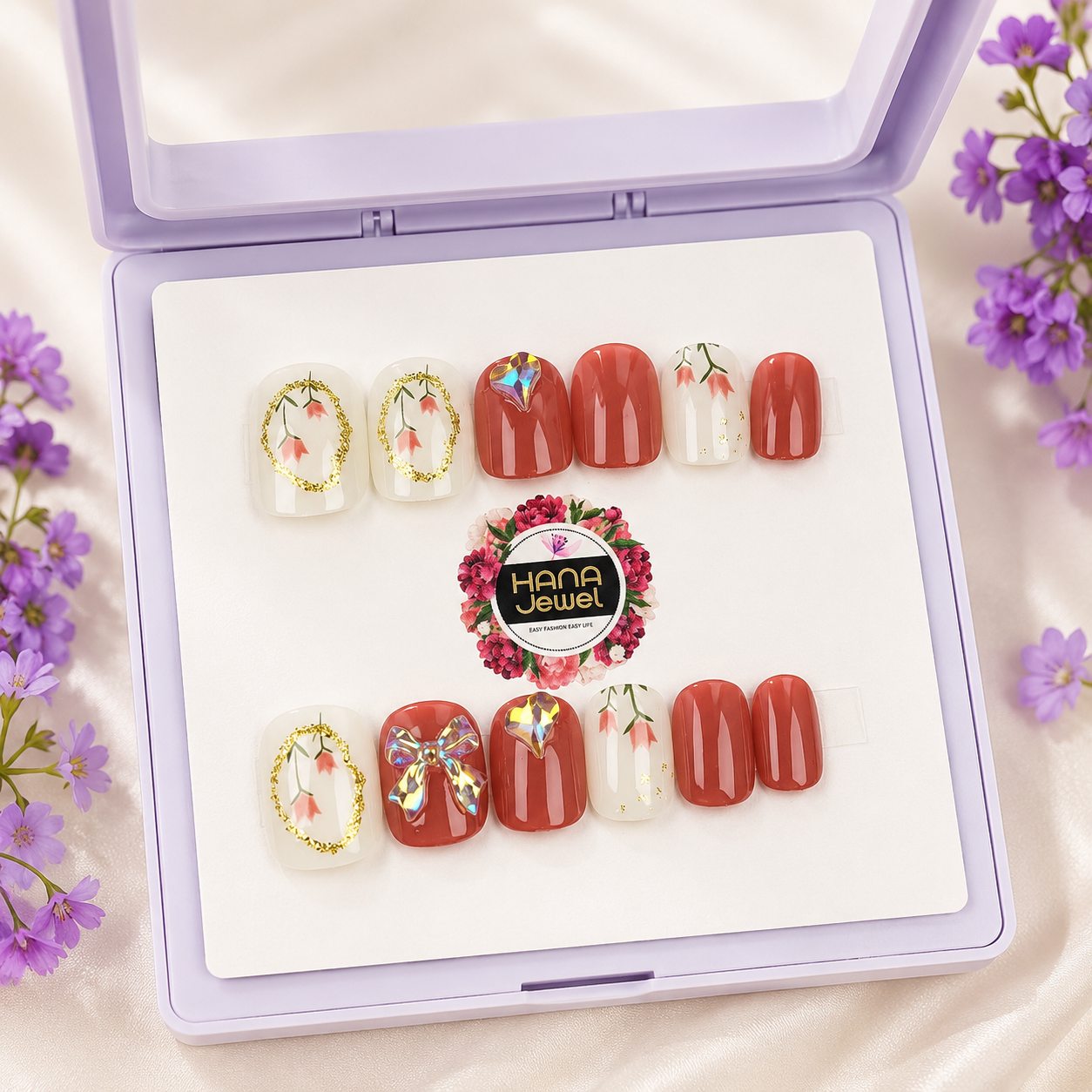 Elegant Press-On Artificial Nails Set adults
