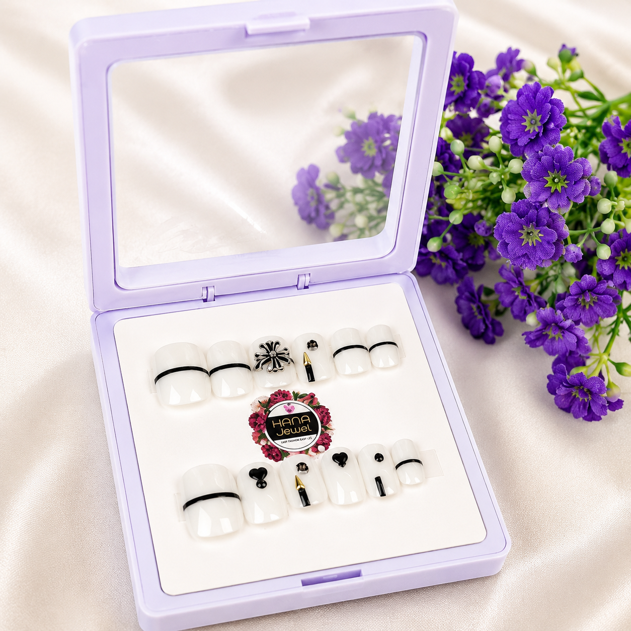 Elegant Press-On Artificial Nails Set adults
