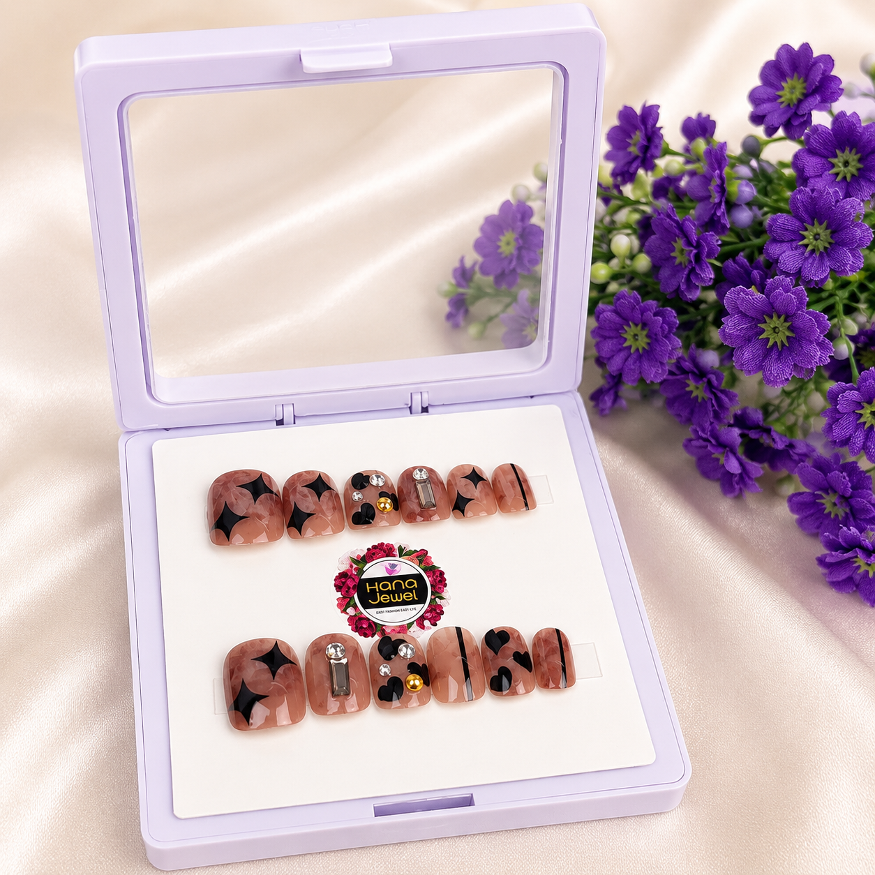 Elegant Press-On Artificial Nails Set adults