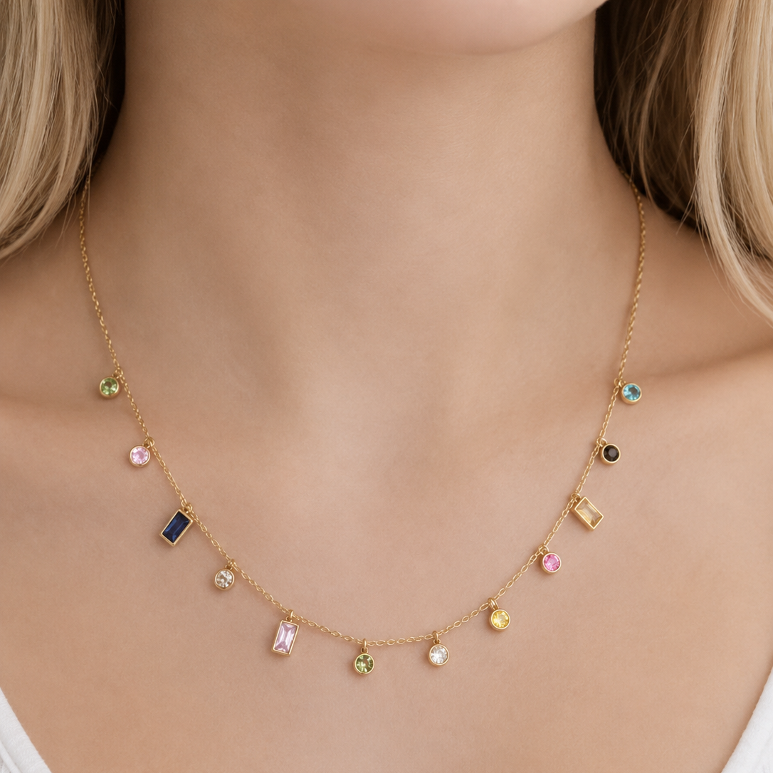 multi color necklace