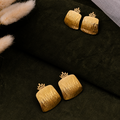 Luxe Royal Crown Gold Statement Studs