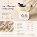 Ivory Blossom Stud Earrings