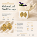 Gold leaf Stud Earrings