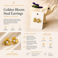 Golden Blossom stud earrings