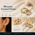 Blossom Enamel Hoops