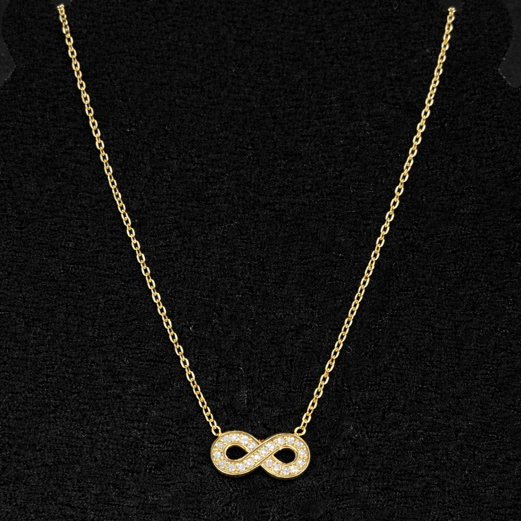 Luxury Infinity chain with Crystal Studded Pendant