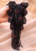 Floral Bow Hair Claw Clip for Women