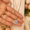Elegant Crystal Floral Mangalsutra Chain
