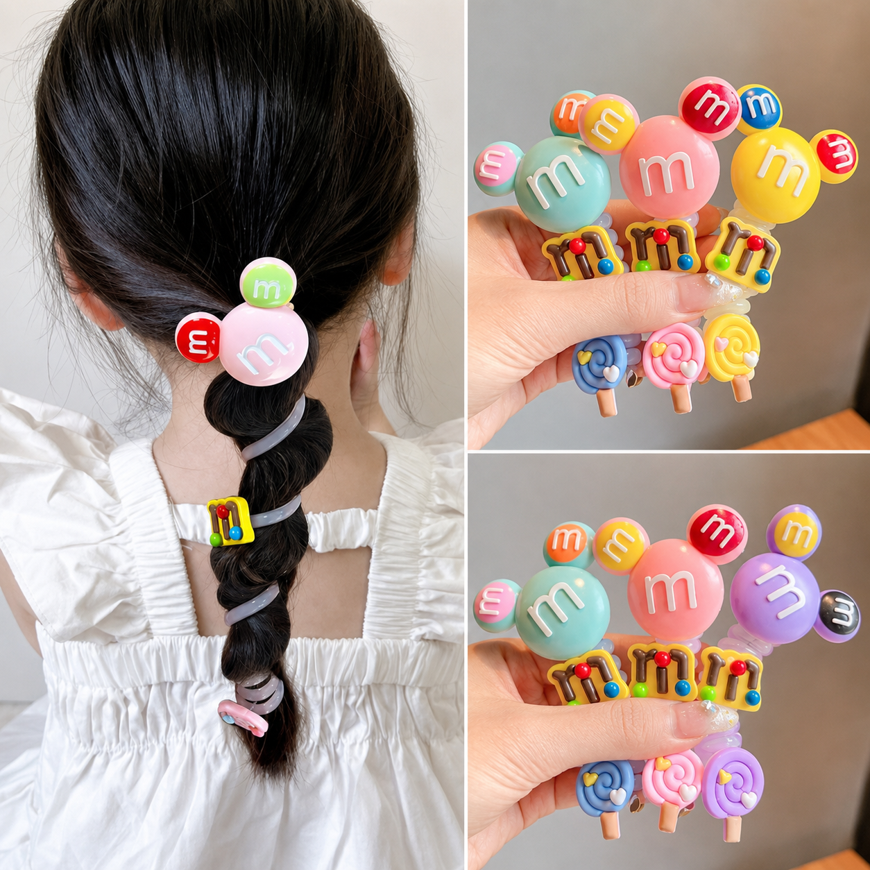 Candy Pop Cartoon Kids Hair Accessory spiral