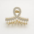 PARTYWEAR  METAL CLAW CLIP  with pearl and stones