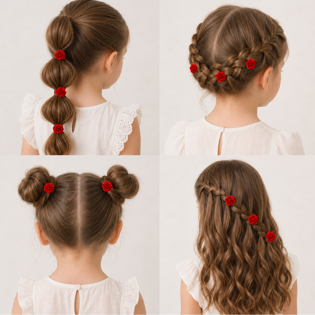 premium velvet rose clips