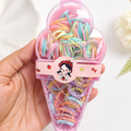 Cute Ice Cream Hair Bands & Mini Hair Ties Storage Box for Girls