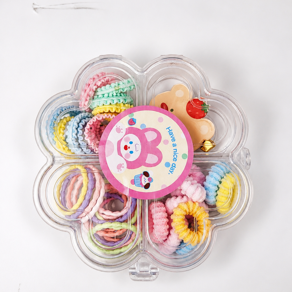 Flower Hair Accessories Gift Box Set for Girls –40 Pieces