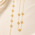 clover chain with bracelet  gold