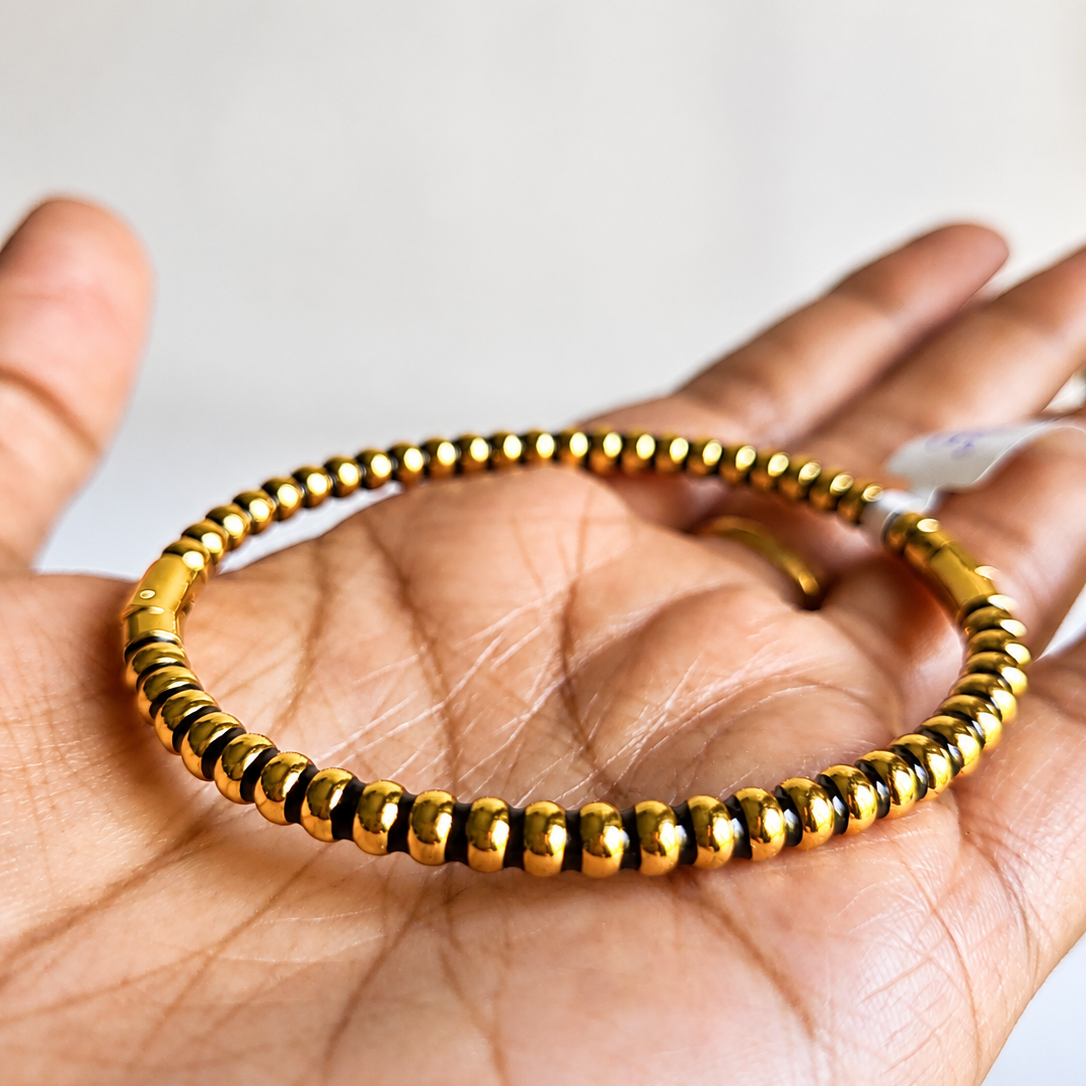 black and gold spiral kada 2.6
