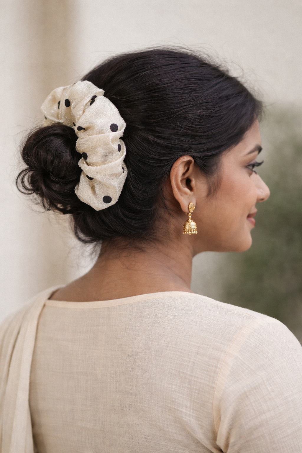 stylish polka dot Hair Scrunchies for Woman or  girls