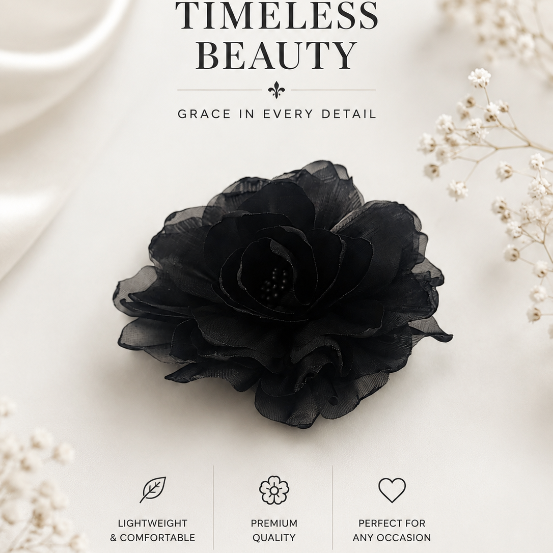 korean beautiful flower clip