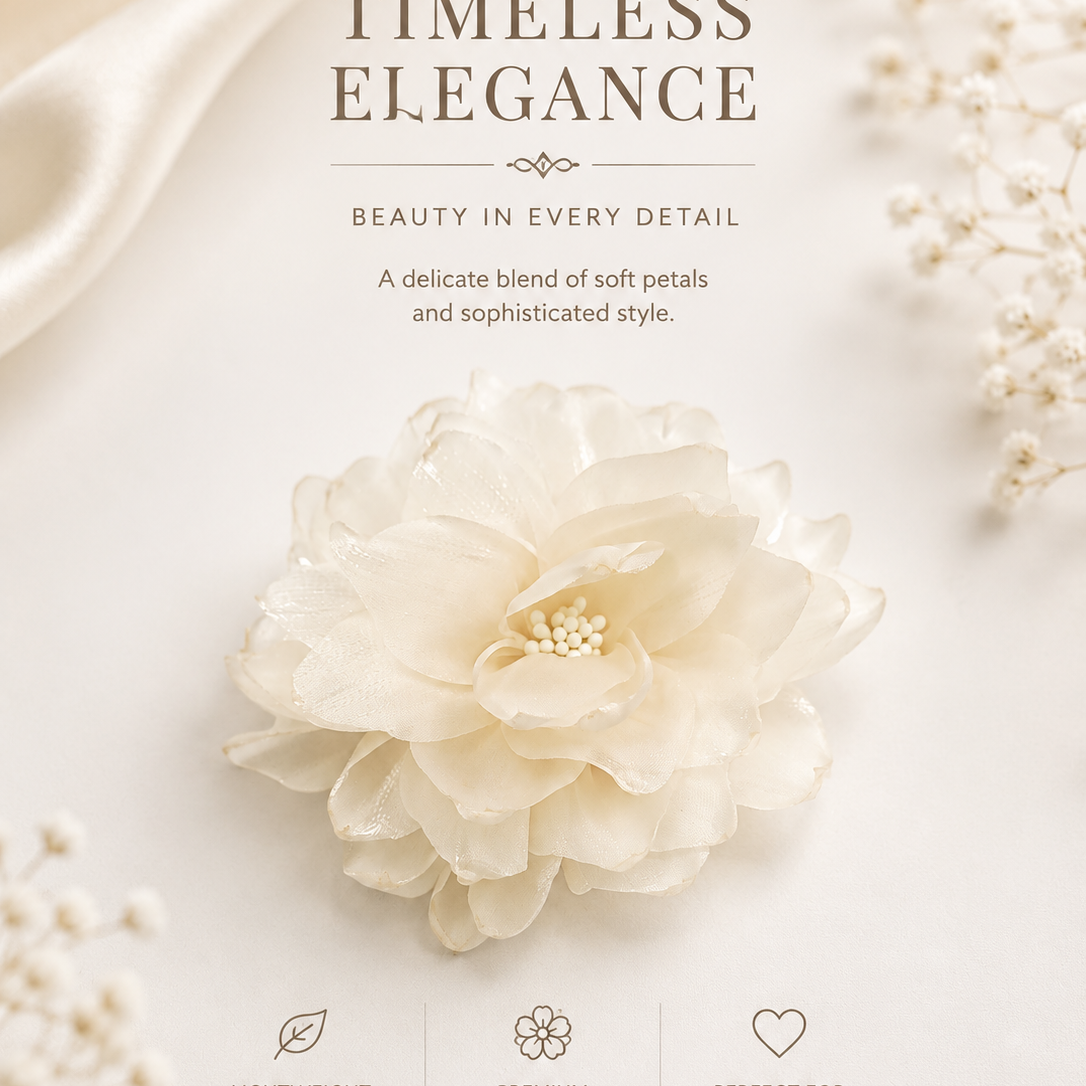 korean beautiful flower clip