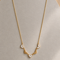 5 little hearts dainty chain