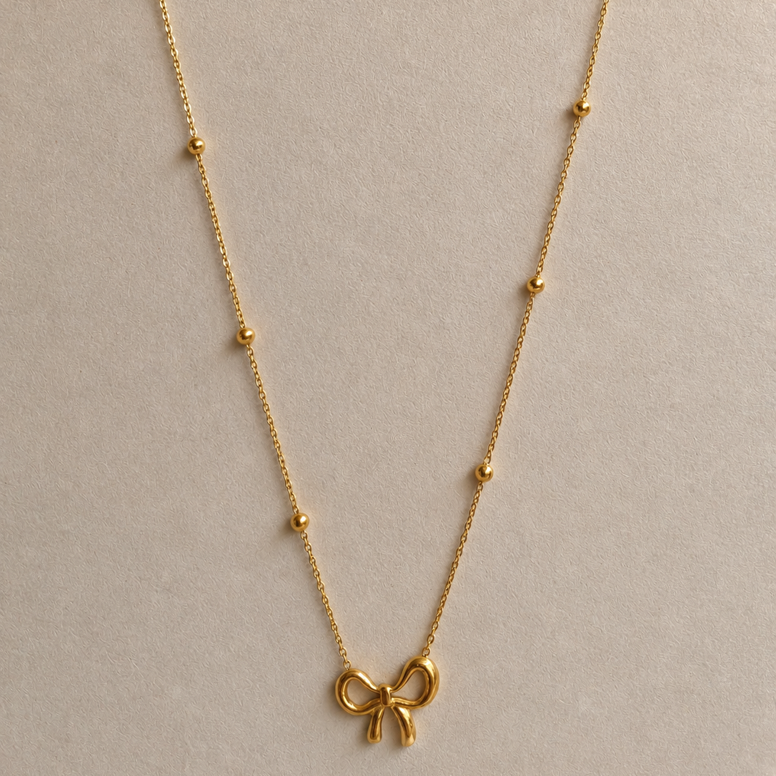 bow dainty chain