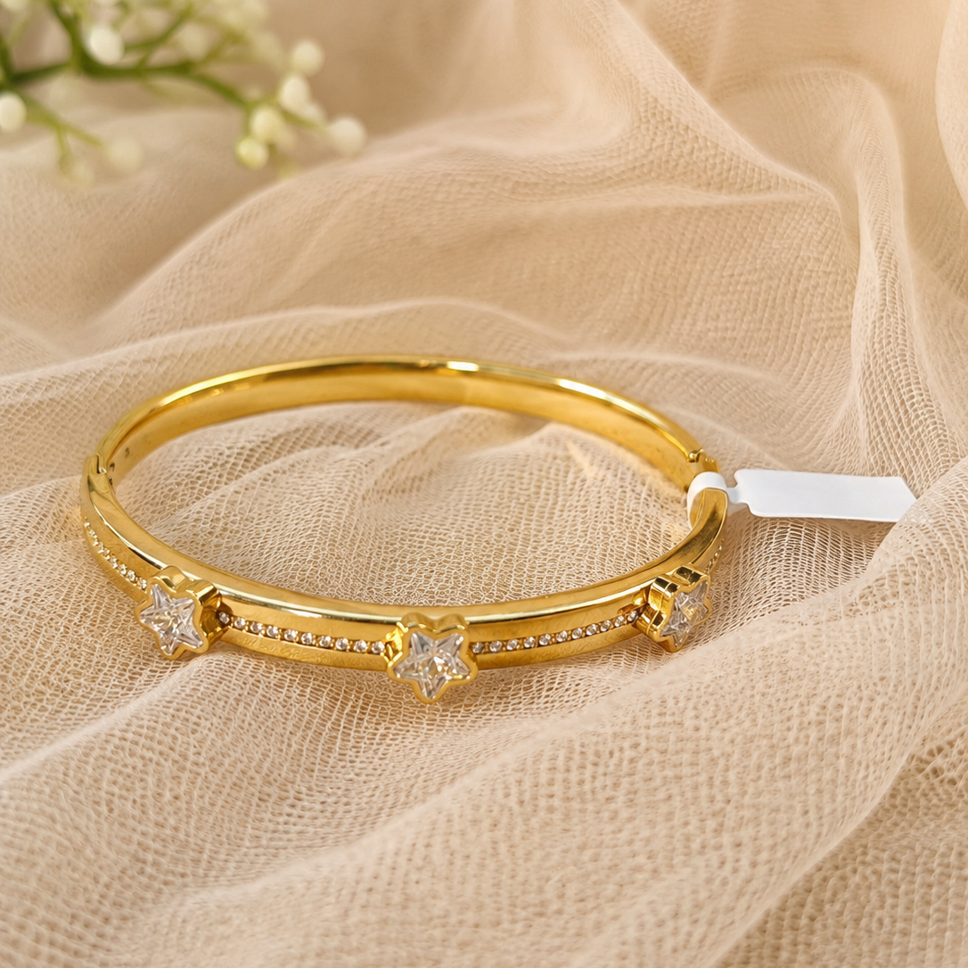 Celestial Star Crystal Bangle- Size 2.6 inch